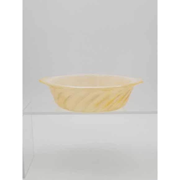 Fire King Peach Lustre Ware Small Casserole Baking Dish 5" Anchor Hocking Vintag - Picture 9 of 11